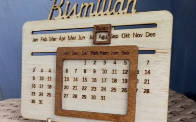 Kalender Abadi Kalender Sepanjang Masa Kalender Kayu Aestetik Bisa Tulis nama